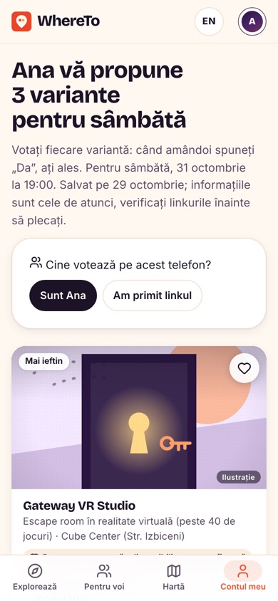 Each of you votes on your own phone
